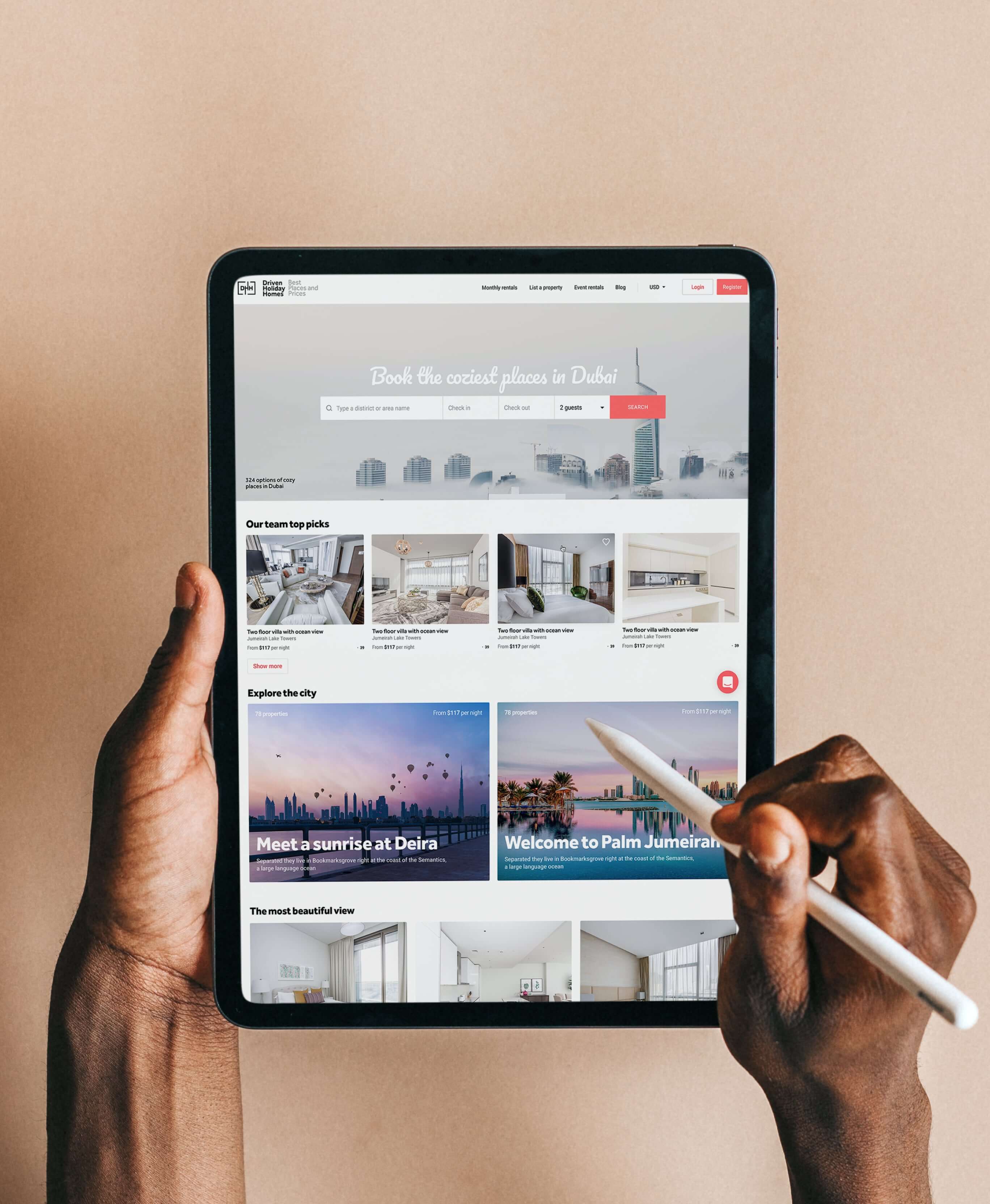 a holiday booking platform for the Dubai market